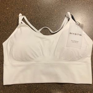 COPY - NVGTN flourish white sports bra size M